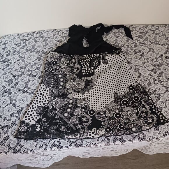 Vintage Floral Print Halterneck Sleeveless Blouse - Picture 9 of 13